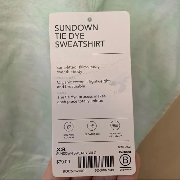 Athleta Sundown Tie Dye Sweatshirt Size XS NWT New - Picture 10 of 10